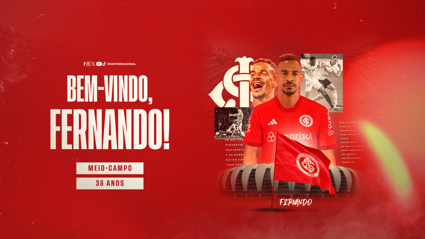 Leia mais sobre o artigo Inter anuncia a contratação do volante Fernando; Detalhes