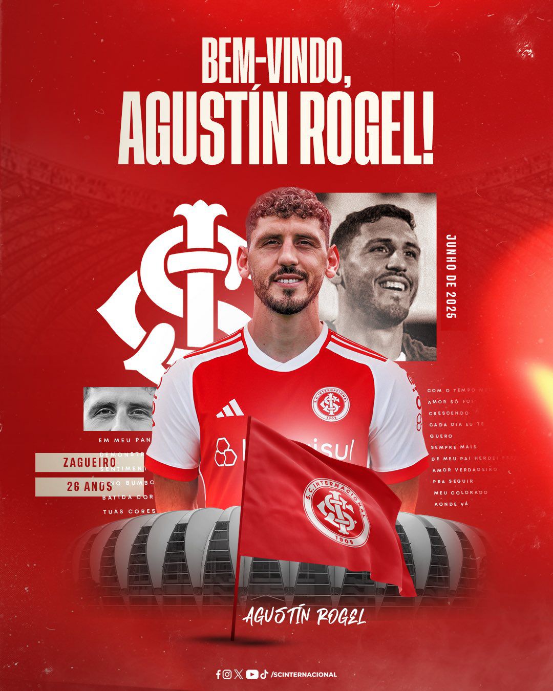 Leia mais sobre o artigo Zagueiro Agustín Rojel é anunciado no Inter; Detalhes